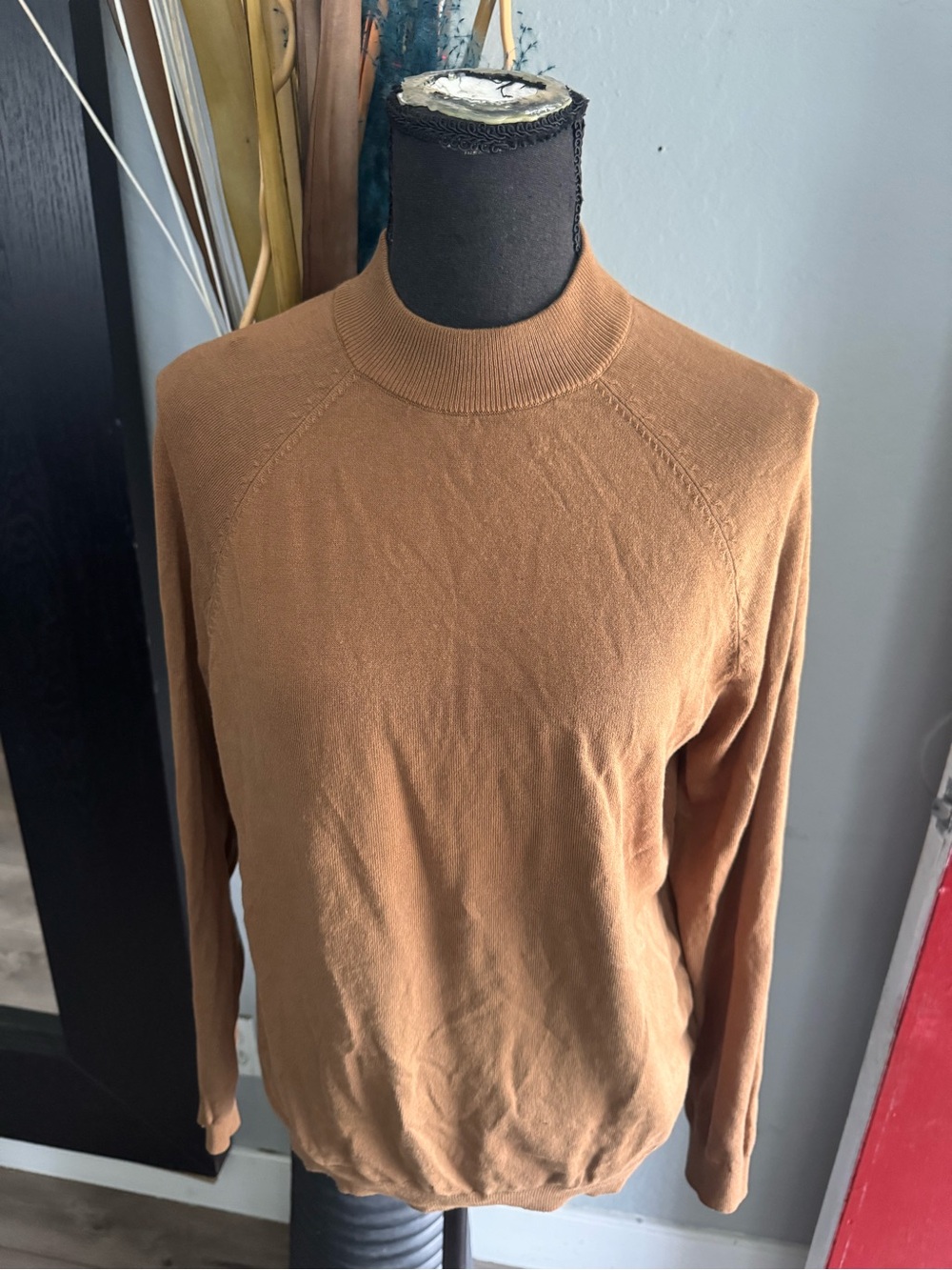 Zara Camel Turtleneck Sweater, Size S